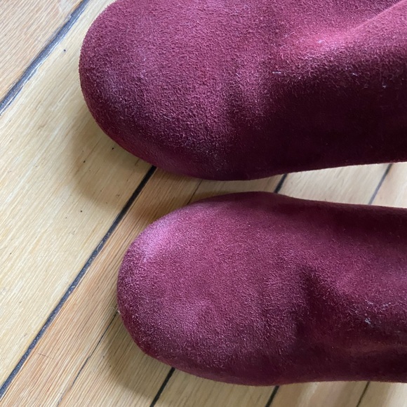Steve Madden Maroon Suede Panelope Booties Size 8.5 - Picture 7 of 8